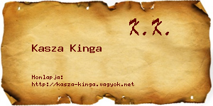 Kasza Kinga névjegykártya